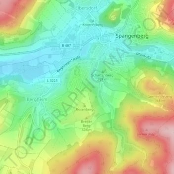 Auf dem Breitenberg topographic map, elevation, terrain