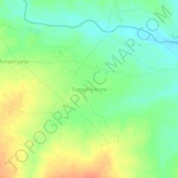 Tungan Kogoro topographic map, elevation, terrain