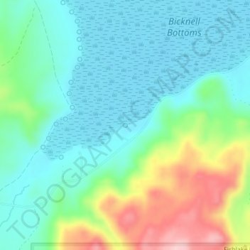 Bullard Spring topographic map, elevation, terrain