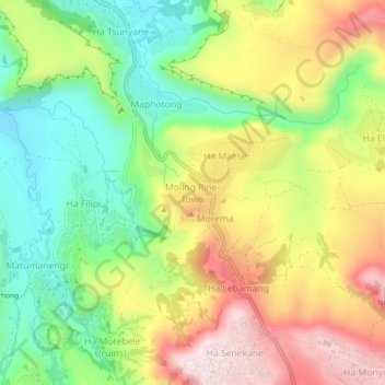 Moling Pine-Town topographic map, elevation, terrain