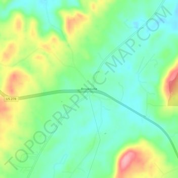 Brooksville topographic map, elevation, terrain