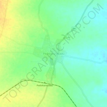 Peddakurapadu topographic map, elevation, terrain