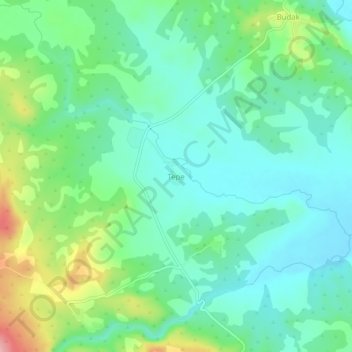 Tepe topographic map, elevation, terrain