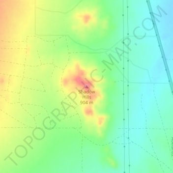 Shadow Hills topographic map, elevation, terrain