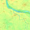 Kushtia topographic map, elevation, terrain