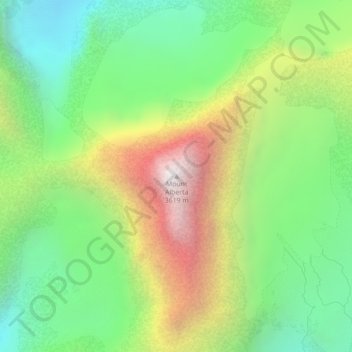 Mount Alberta topographic map, elevation, terrain