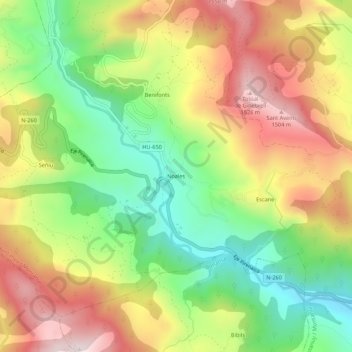 Noales topographic map, elevation, terrain