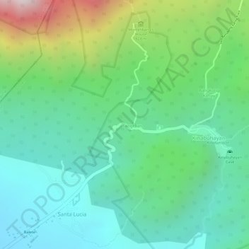 Langkaan Road Peak topographic map, elevation, terrain