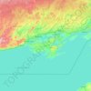 Prince Edward topographic map, elevation, terrain