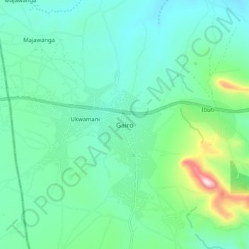 Gairo topographic map, elevation, terrain