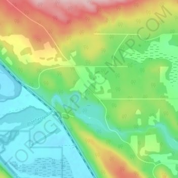Blaeberry topographic map, elevation, terrain