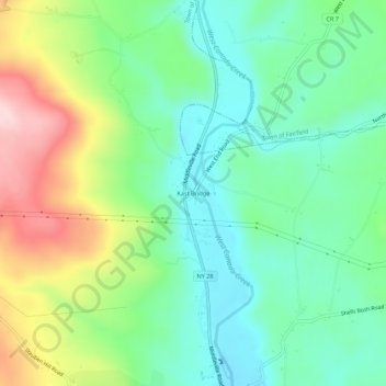 Kast Bridge topographic map, elevation, terrain