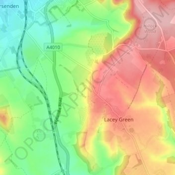 Loosley Row topographic map, elevation, terrain