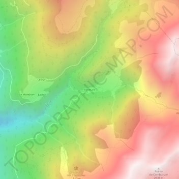 Bénétant topographic map, elevation, terrain
