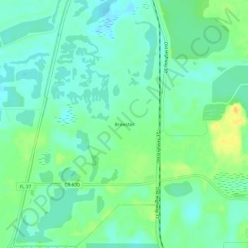 Brewster topographic map, elevation, terrain