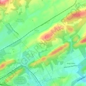 Happy Acres topographic map, elevation, terrain