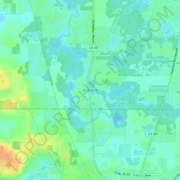 Riverdale topographic map, elevation, terrain