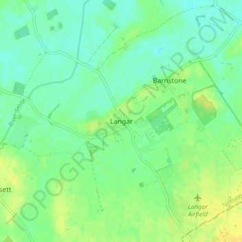 Langar topographic map, elevation, terrain