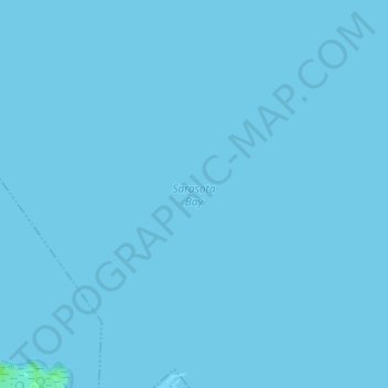 Sarasota Bay topographic map, elevation, terrain