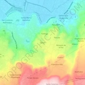 Tipipili topographic map, elevation, terrain