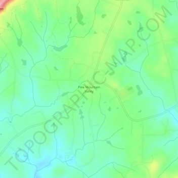 Pine Mountain Valley topographic map, elevation, terrain