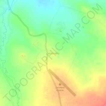Seronera topographic map, elevation, terrain