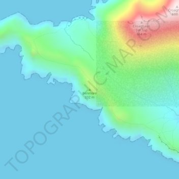 Benmore topographic map, elevation, terrain