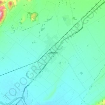 Carterton topographic map, elevation, terrain