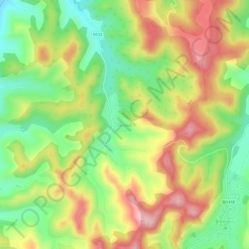 Dupuș topographic map, elevation, terrain