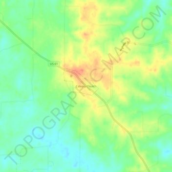 Calvary Church topographic map, elevation, terrain