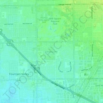 Colonia Juarez topographic map, elevation, terrain