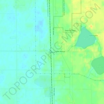 Pullman topographic map, elevation, terrain