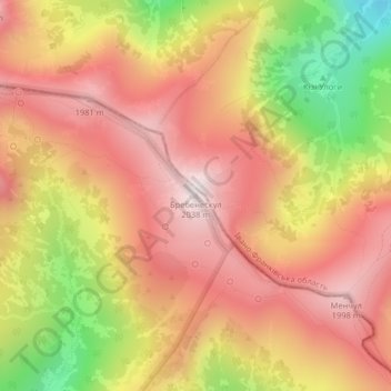Brebeneskul topographic map, elevation, terrain