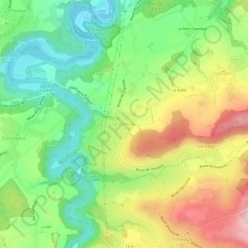 Arconciel topographic map, elevation, terrain