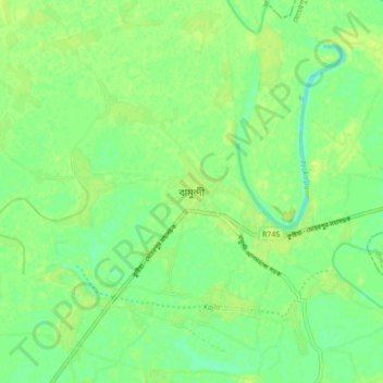 Bamundi topographic map, elevation, terrain