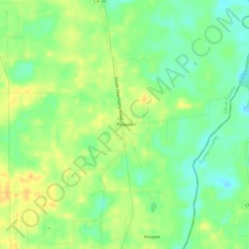 Pineola topographic map, elevation, terrain