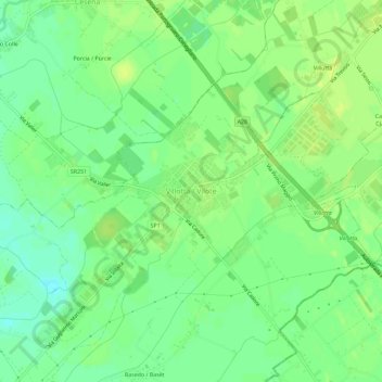 Villotta topographic map, elevation, terrain