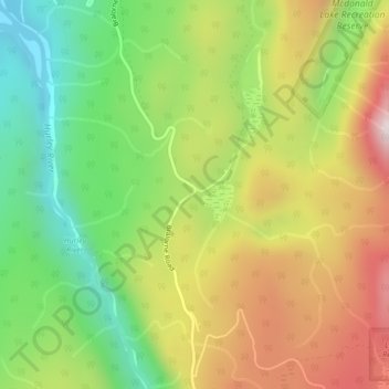 Brexton topographic map, elevation, terrain