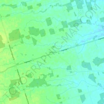 Canfield topographic map, elevation, terrain