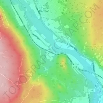 Norddal topographic map, elevation, terrain