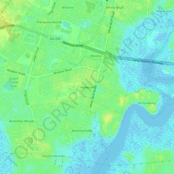 Welwood topographic map, elevation, terrain