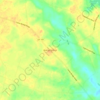 Madray Springs topographic map, elevation, terrain