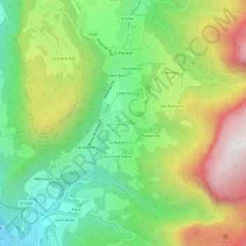 Pierrefit topographic map, elevation, terrain