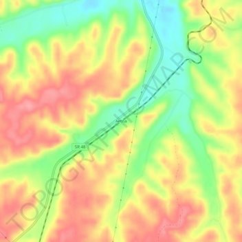 Aetna topographic map, elevation, terrain
