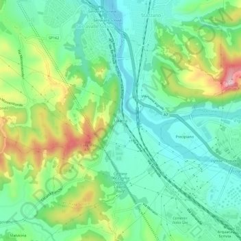 Libarna topographic map, elevation, terrain