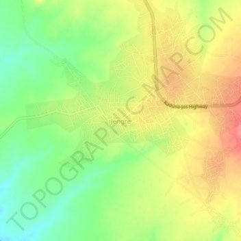 Jengre topographic map, elevation, terrain