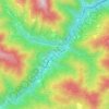 Pracchia topographic map, elevation, terrain