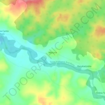 Mucura topographic map, elevation, terrain