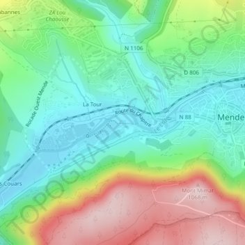 Ramilles topographic map, elevation, terrain