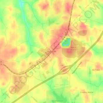 McCollum topographic map, elevation, terrain